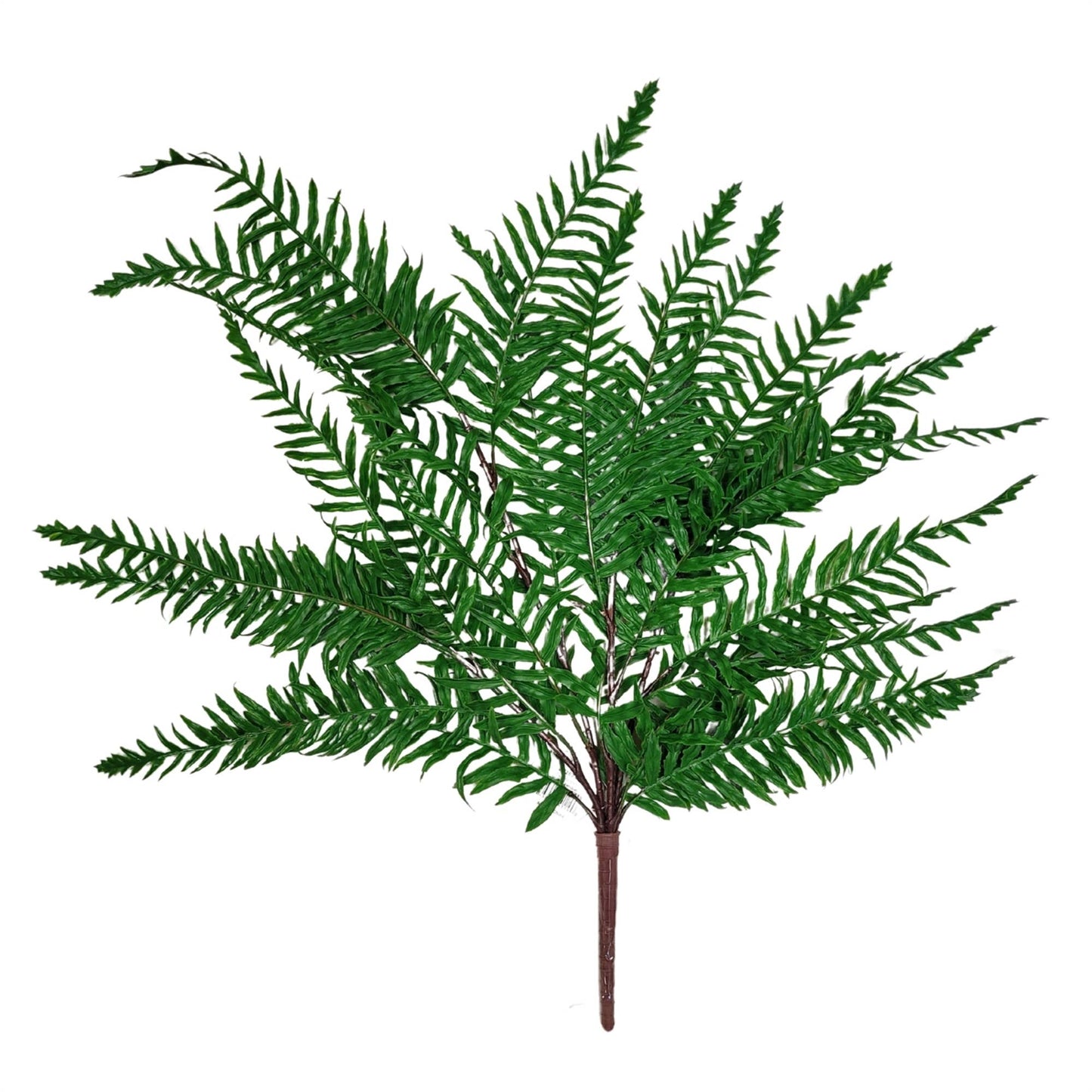 21" Plastic Fern Bush - Dark Green