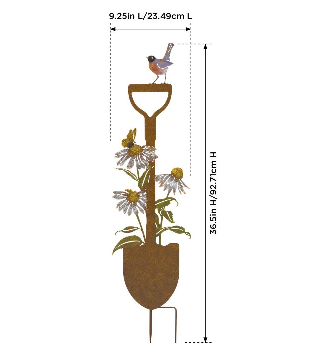 Rustic Shovel Stake - Black Eyed Susan