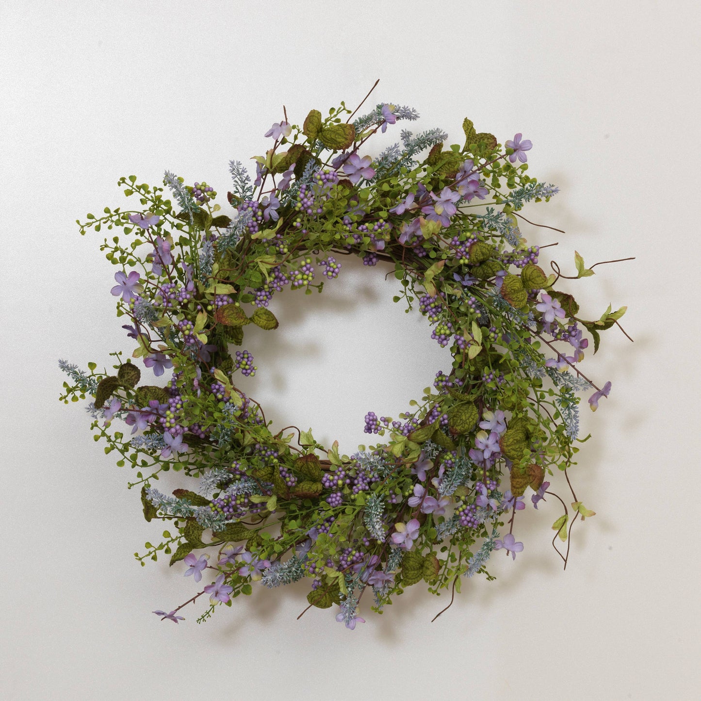 24"L Natural Twig Lavender w/Berry Wreath