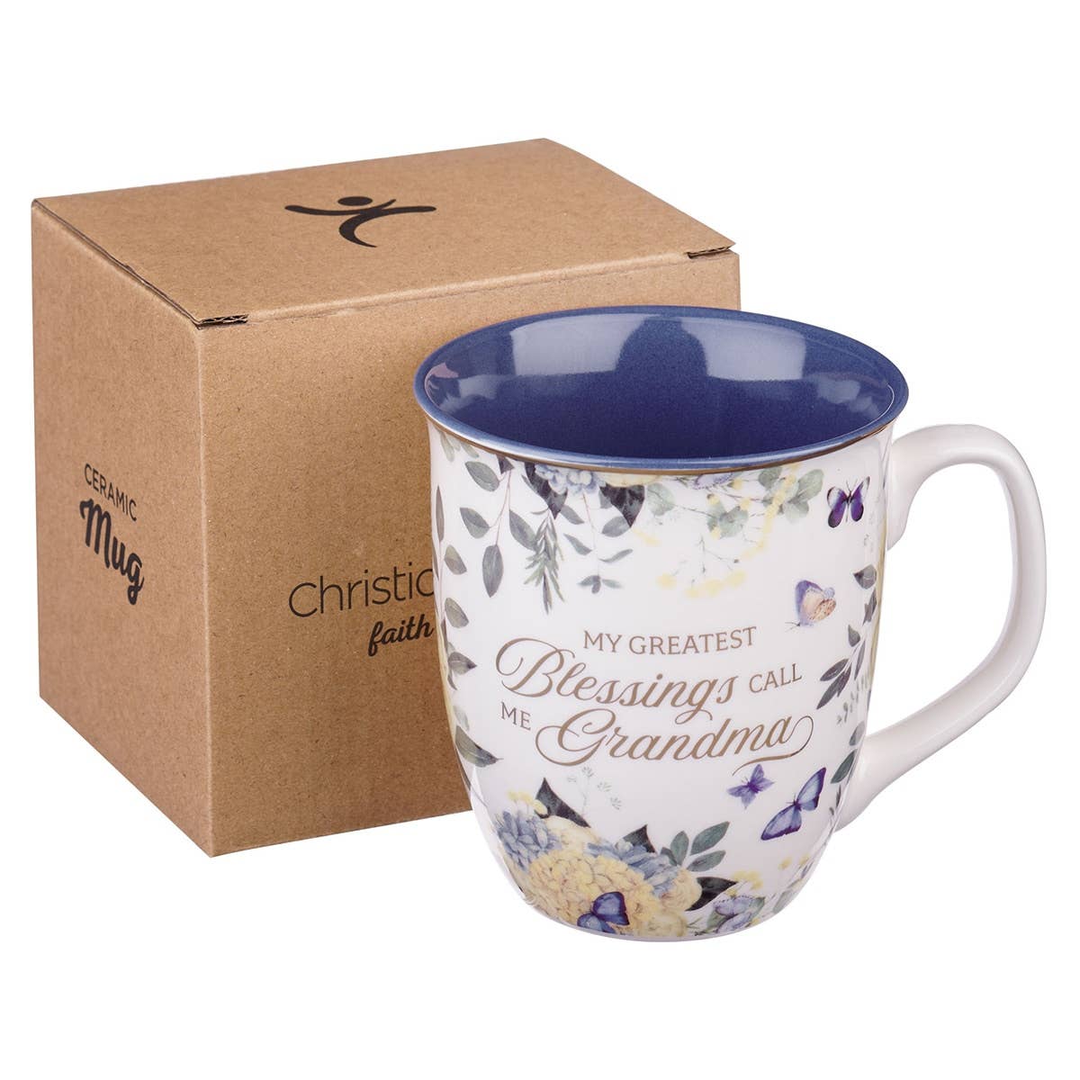 Mug Blue Floral Greatest Blessings Grandma Prov. 31:25