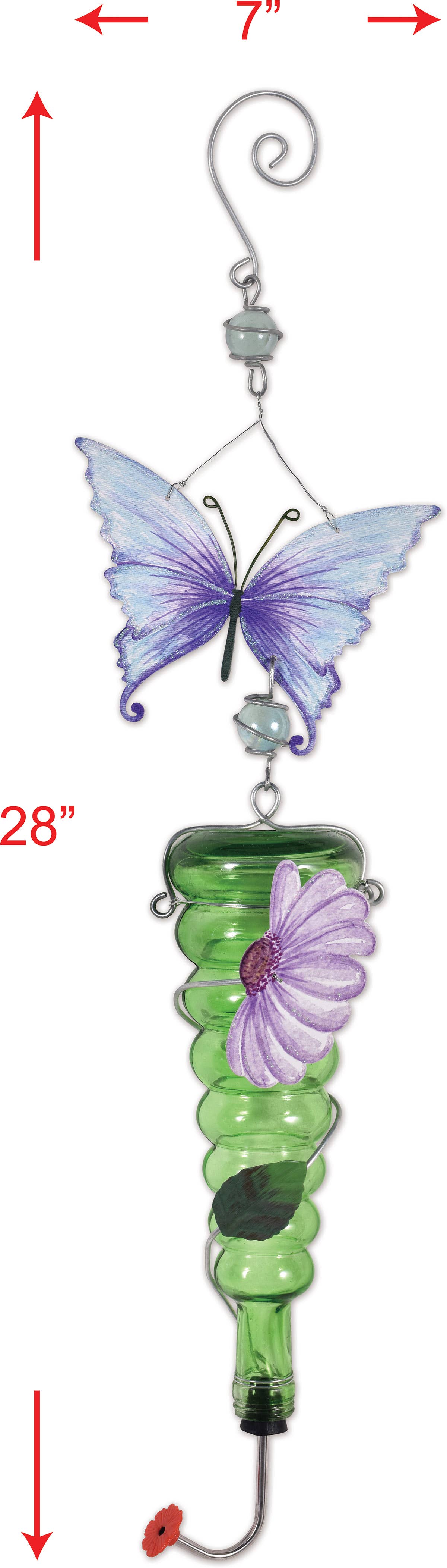 Enchanted Gardens, Butterfly - Hummingbird Feeder, Green