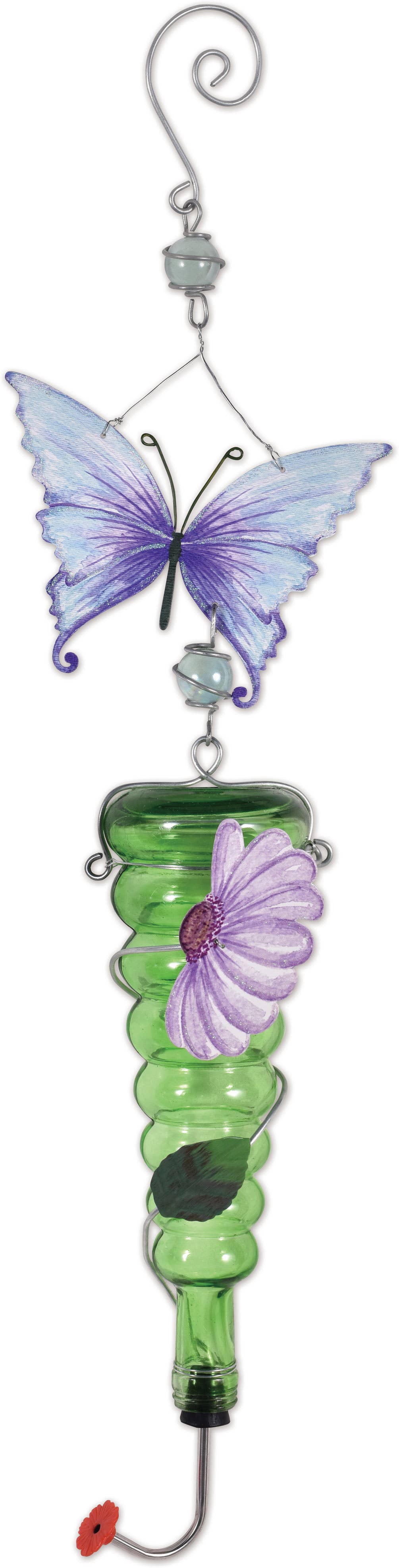 Enchanted Gardens, Butterfly - Hummingbird Feeder, Green