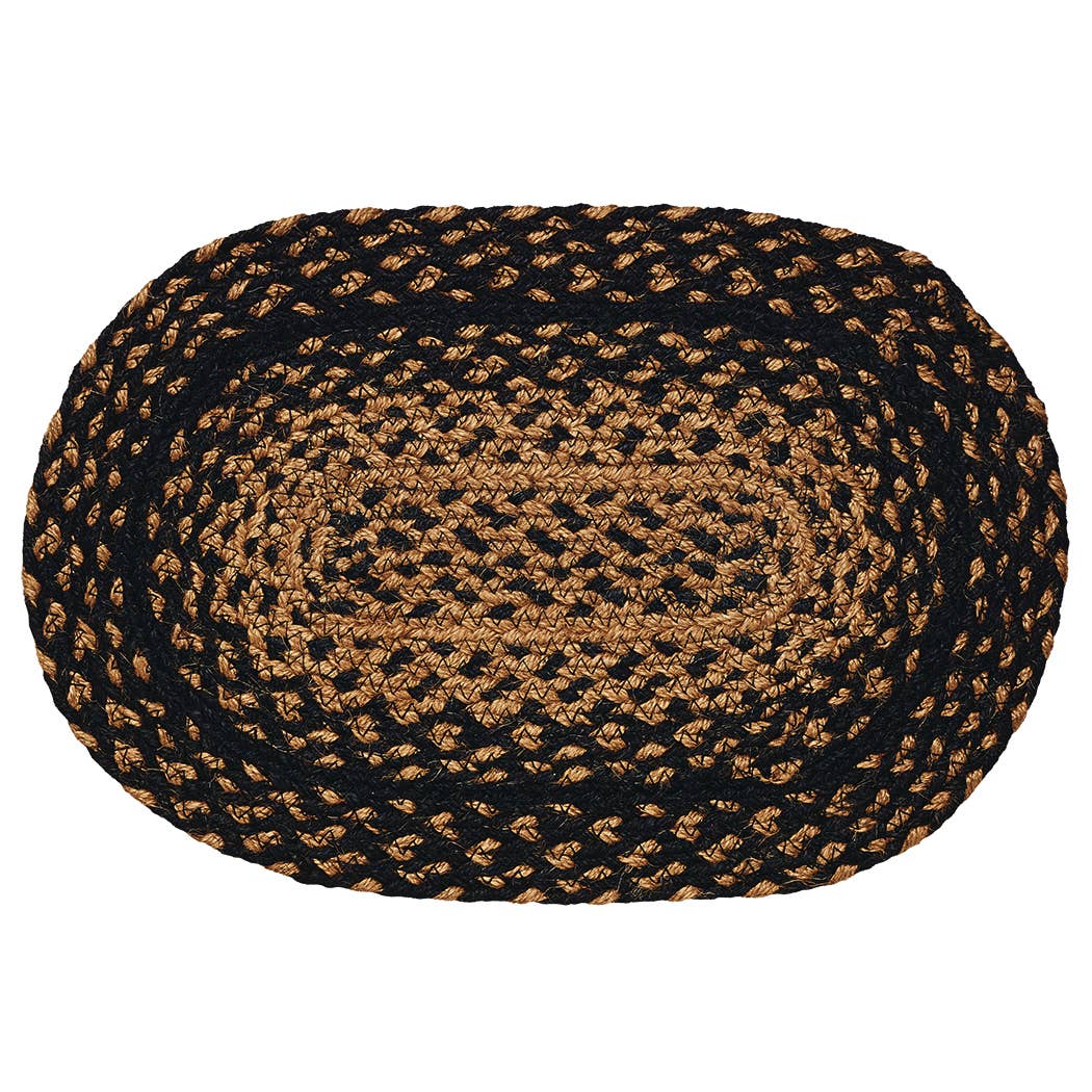Ebony Jute Braided Area Rug BR-180