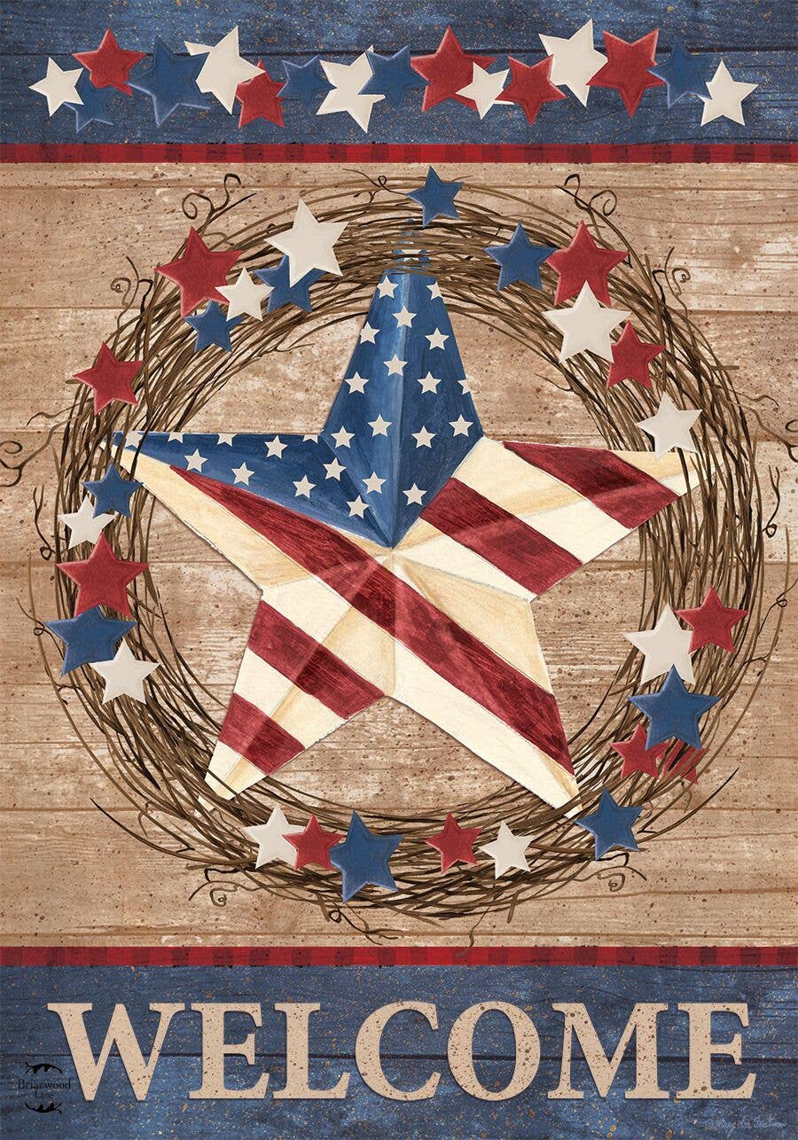 Americana Barnstar Garden Flag