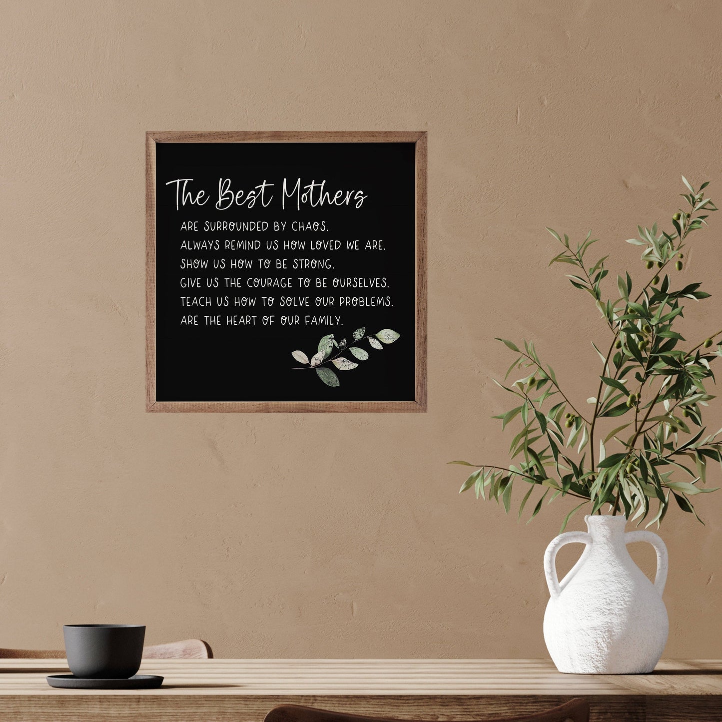 The Best Mothers Greenery Black