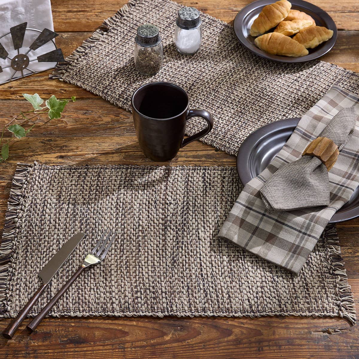 Basketweave Table Runner 13" X36"- Prairie
