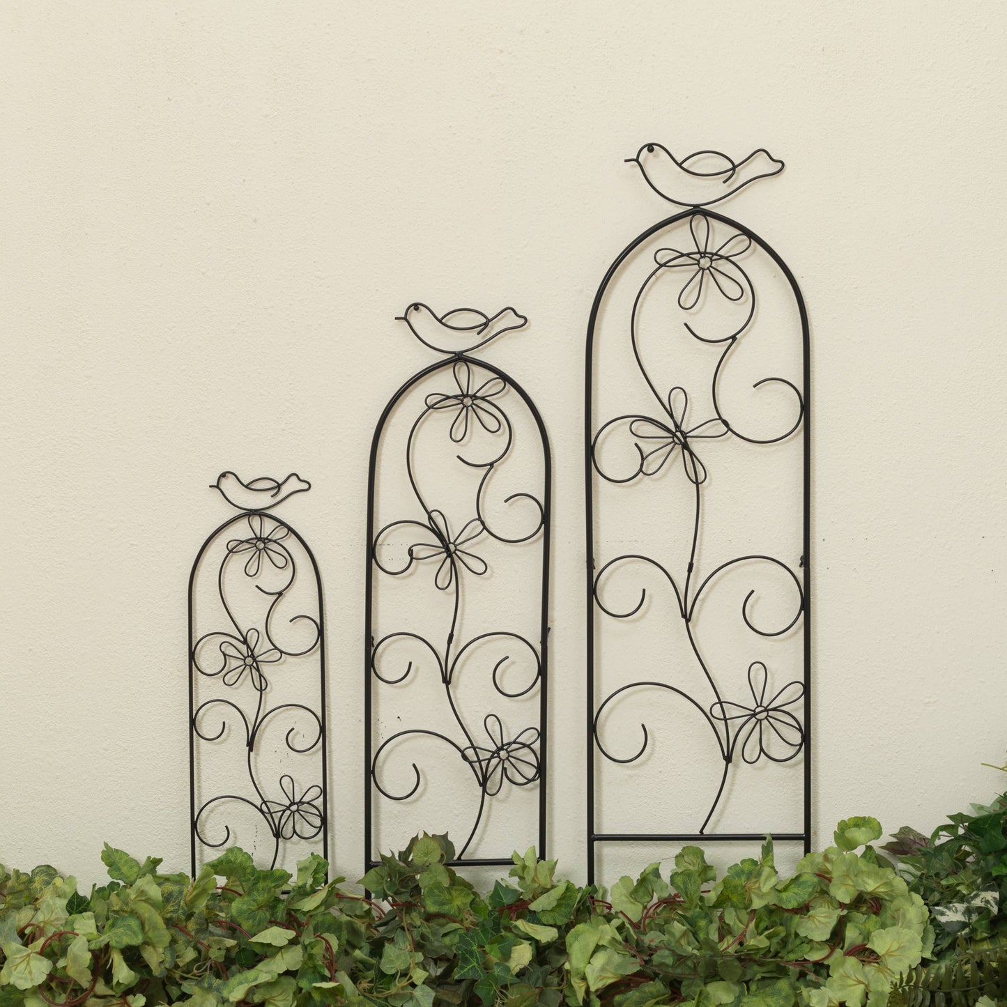 S/3 Metal Bird Design Garden T