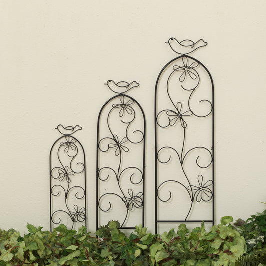 S/3 Metal Bird Design Garden T