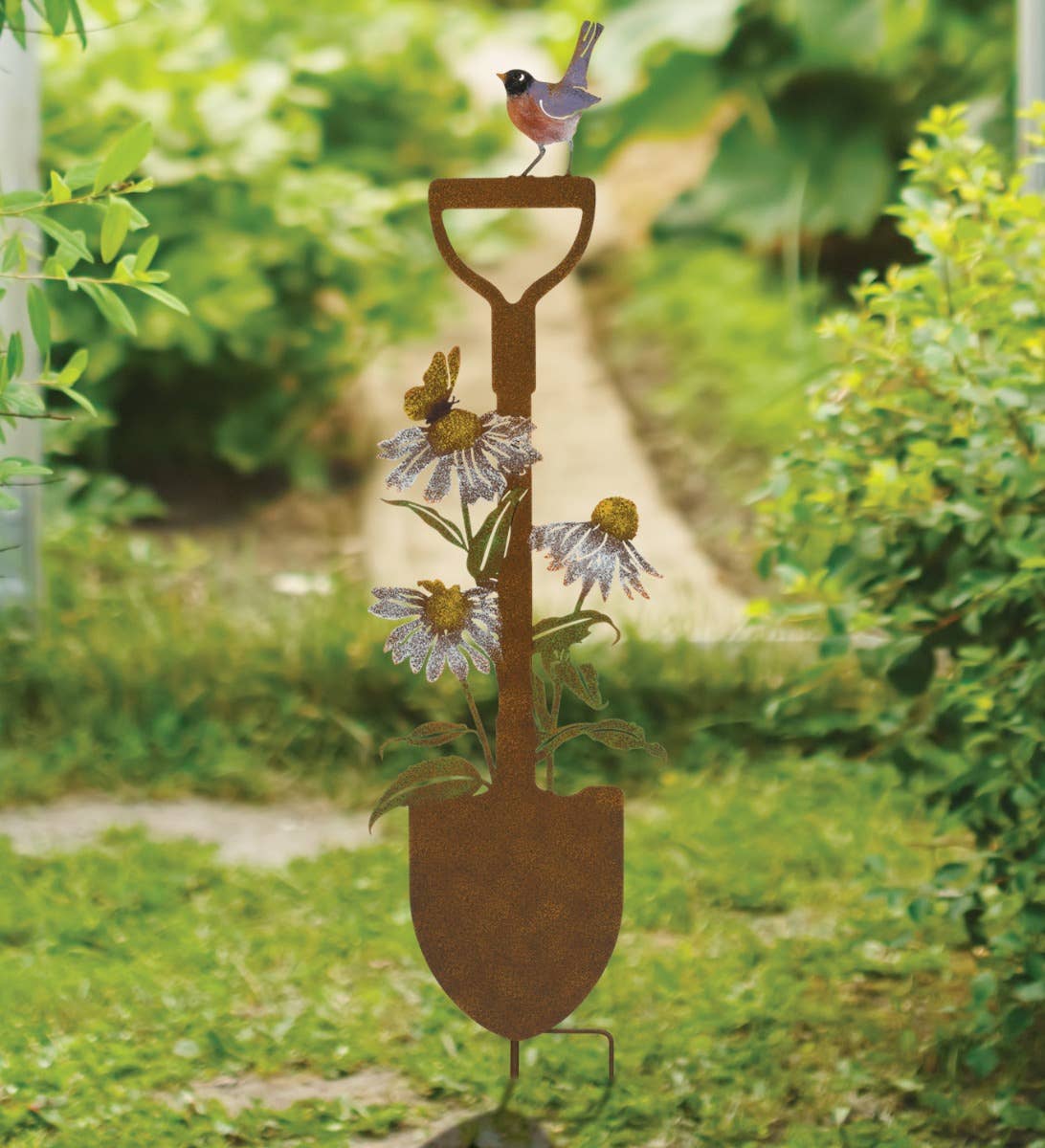 Rustic Shovel Stake - Black Eyed Susan
