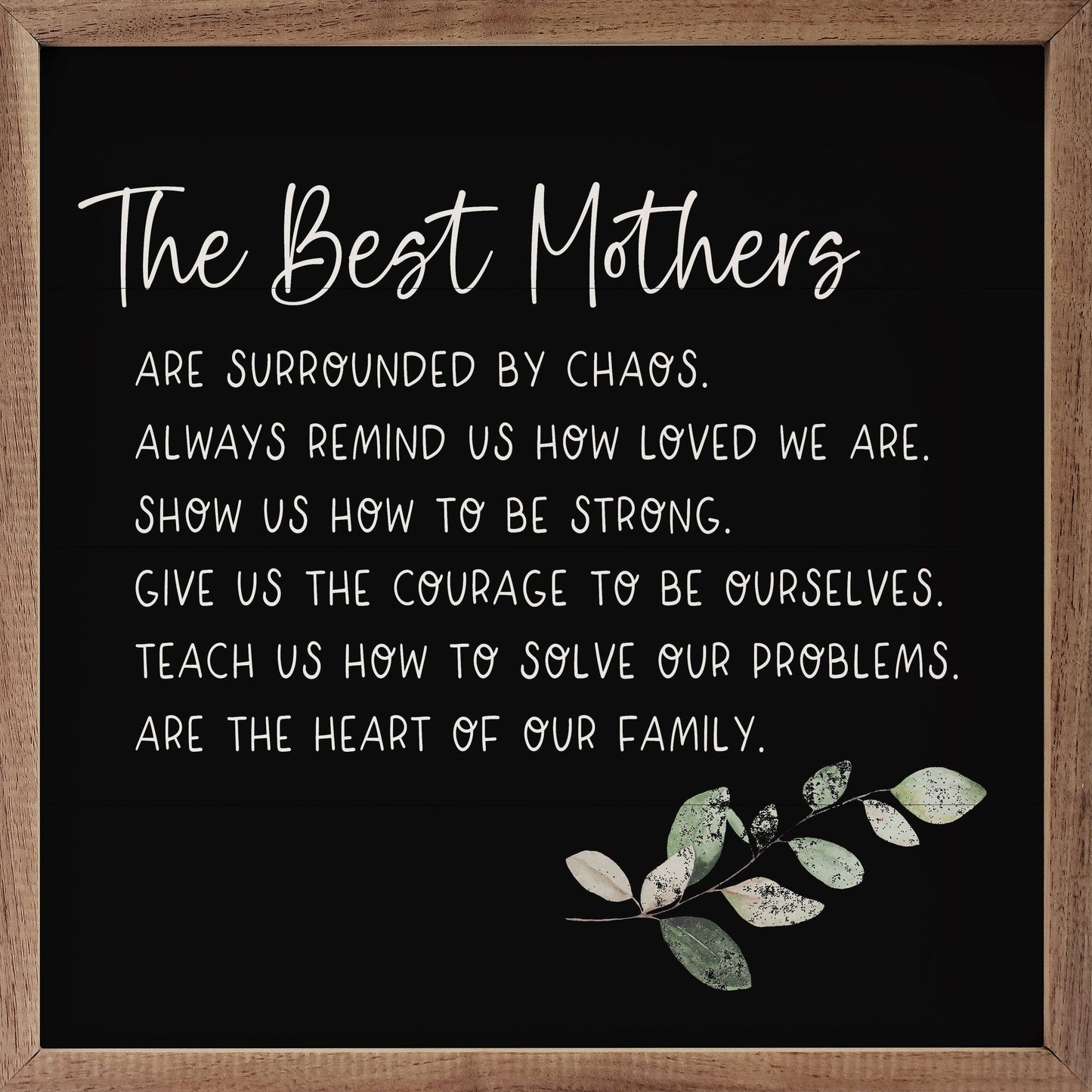 The Best Mothers Greenery Black