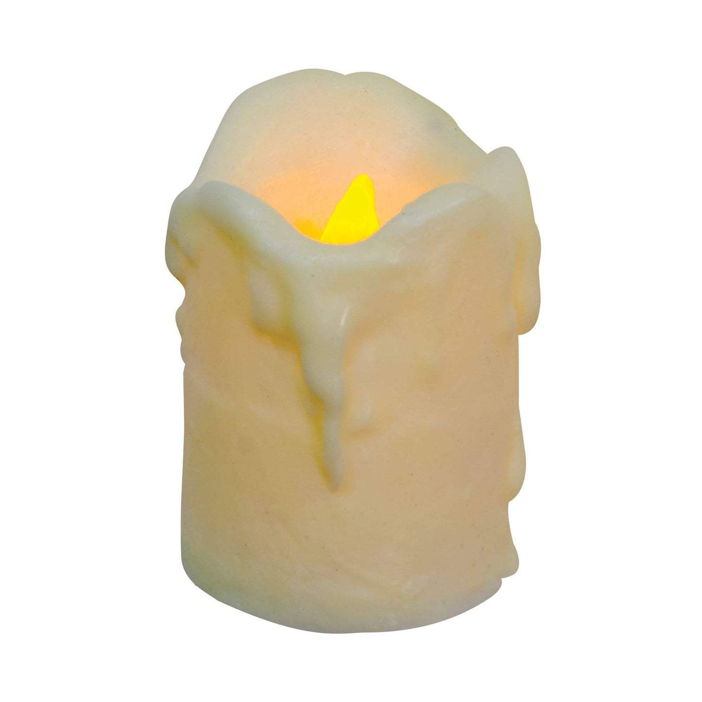 Ivory Dripped Pillar 3x4" timer