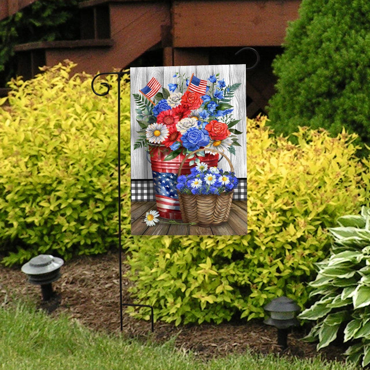 Red White and Beautiful Garden Flag