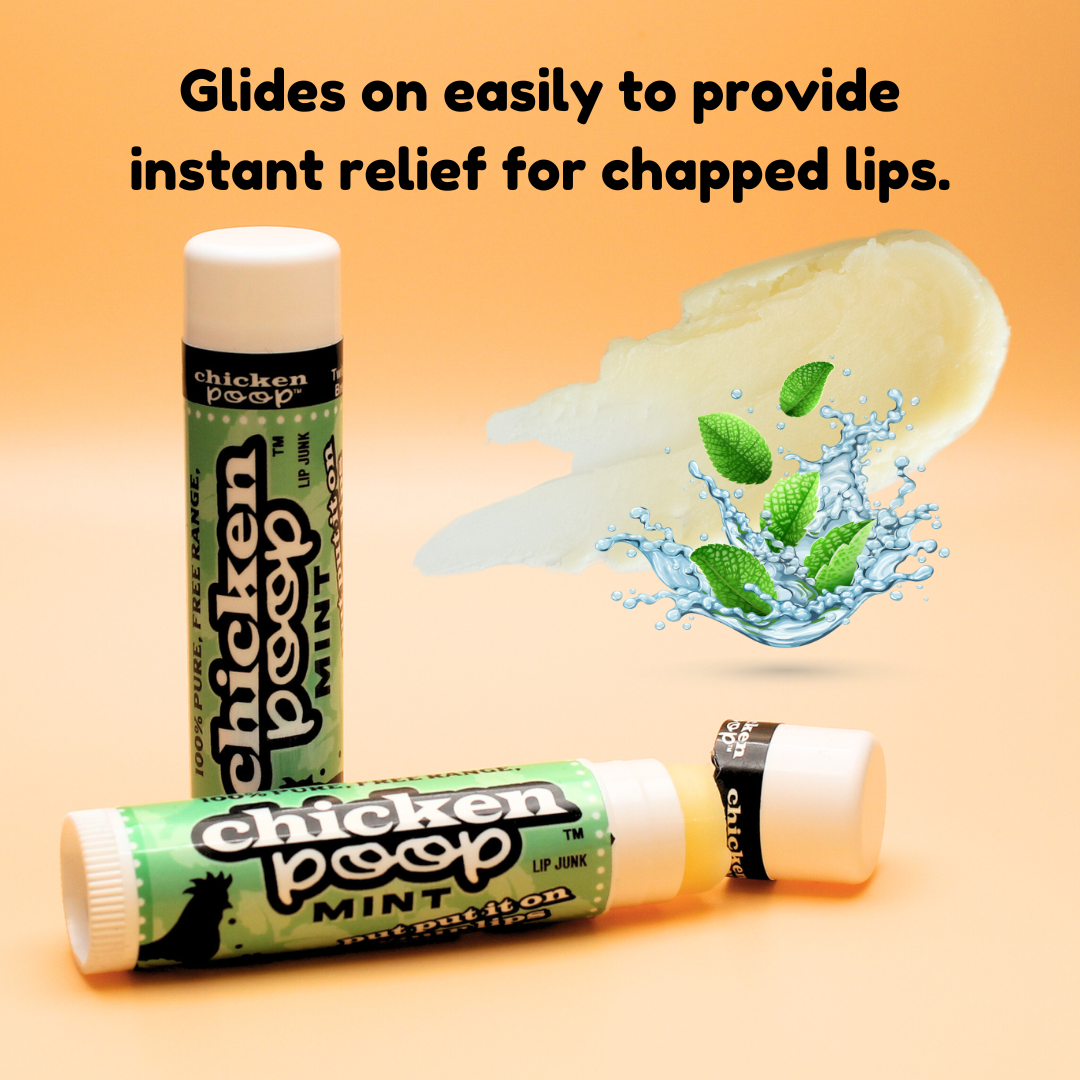 Chicken Poop® MINT Lip Balm, All Natural *1 Tube*
