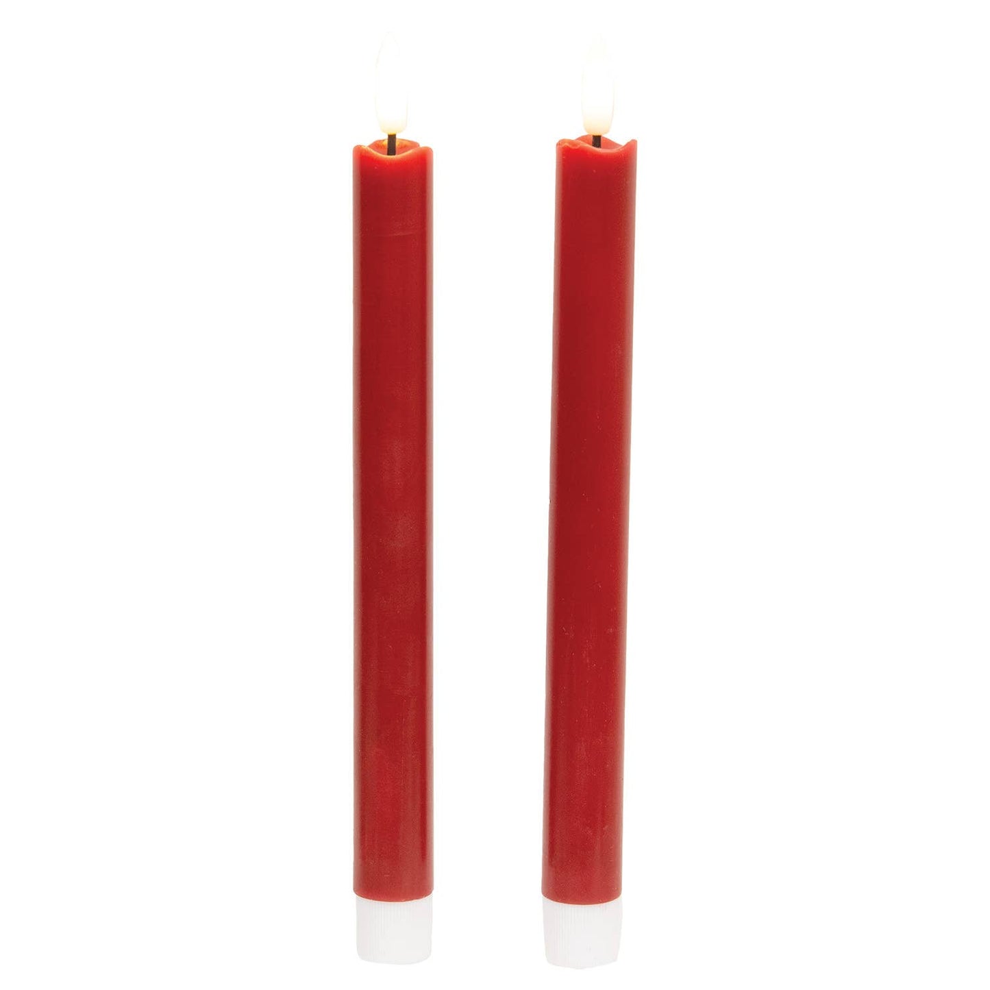 2/Set - Burgundy Wax Timer Tapers - 10"H