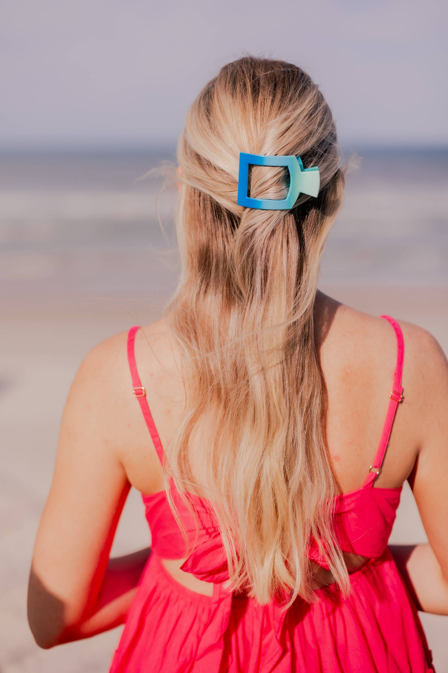 Square Flat Hair Clip | Small | Poolside