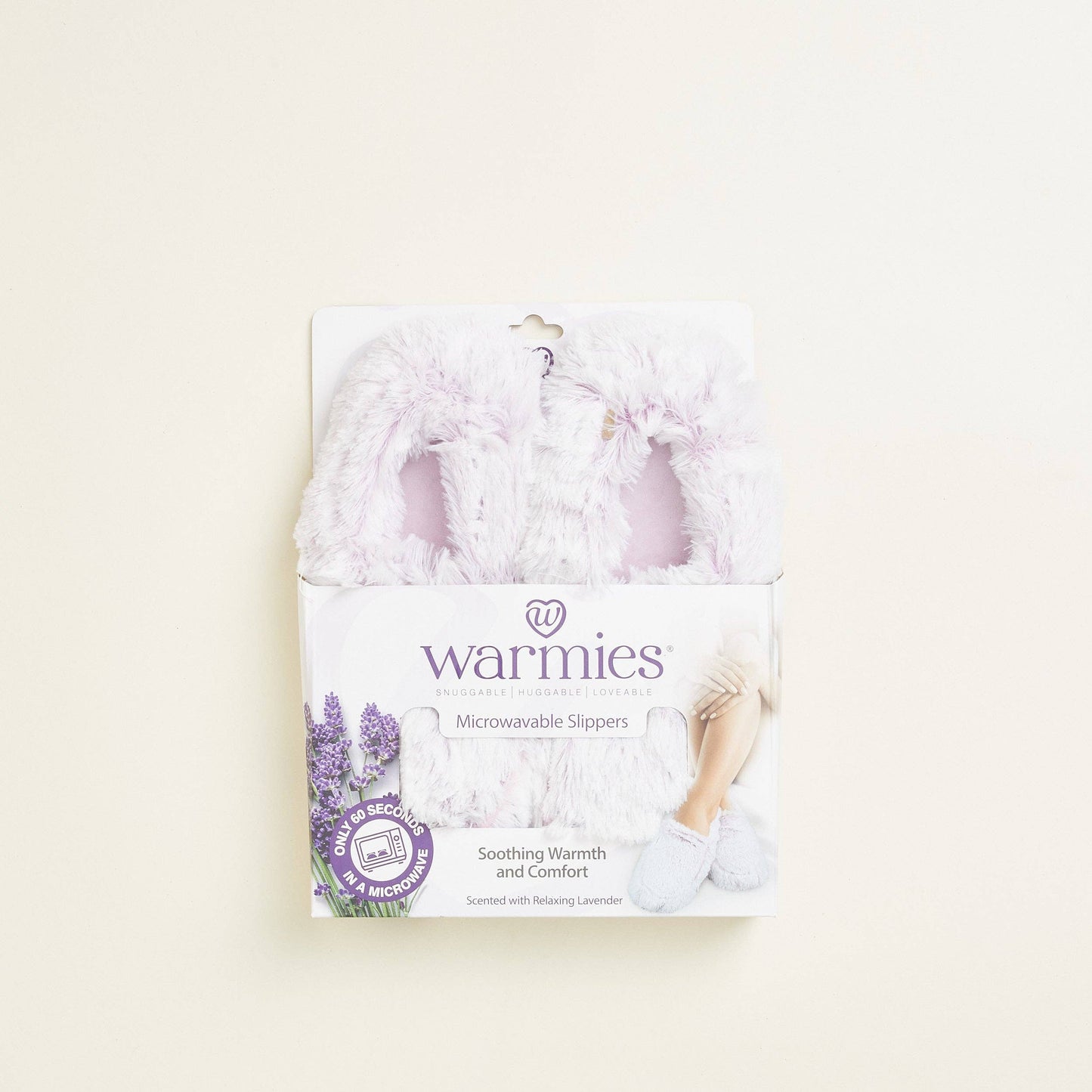 Marshmallow Lavender Warmies Slippers