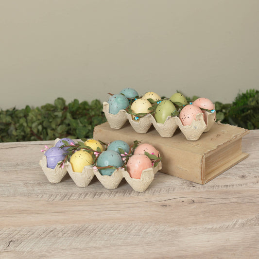 S/8 Easter Eggs in Tray, 2 Asst