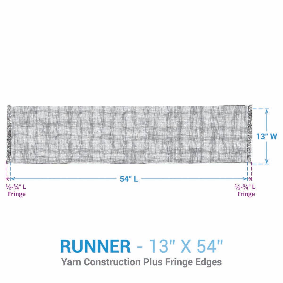 Basketweave Table Runner 13" X 54" - Prairie