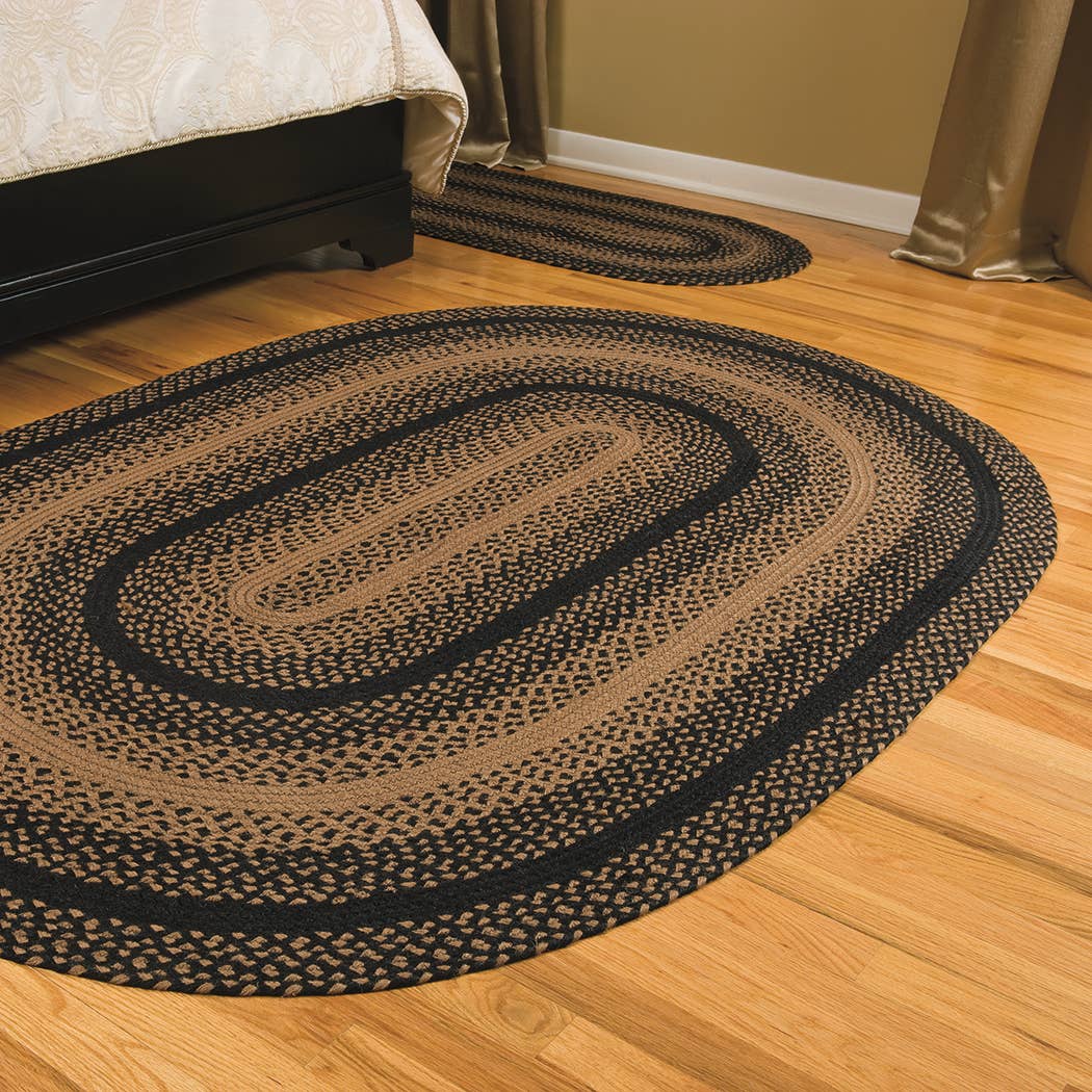 Ebony Jute Braided Area Rug BR-180