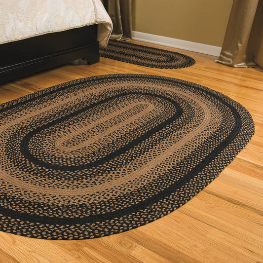 Ebony Jute Braided Area Rug BR-180