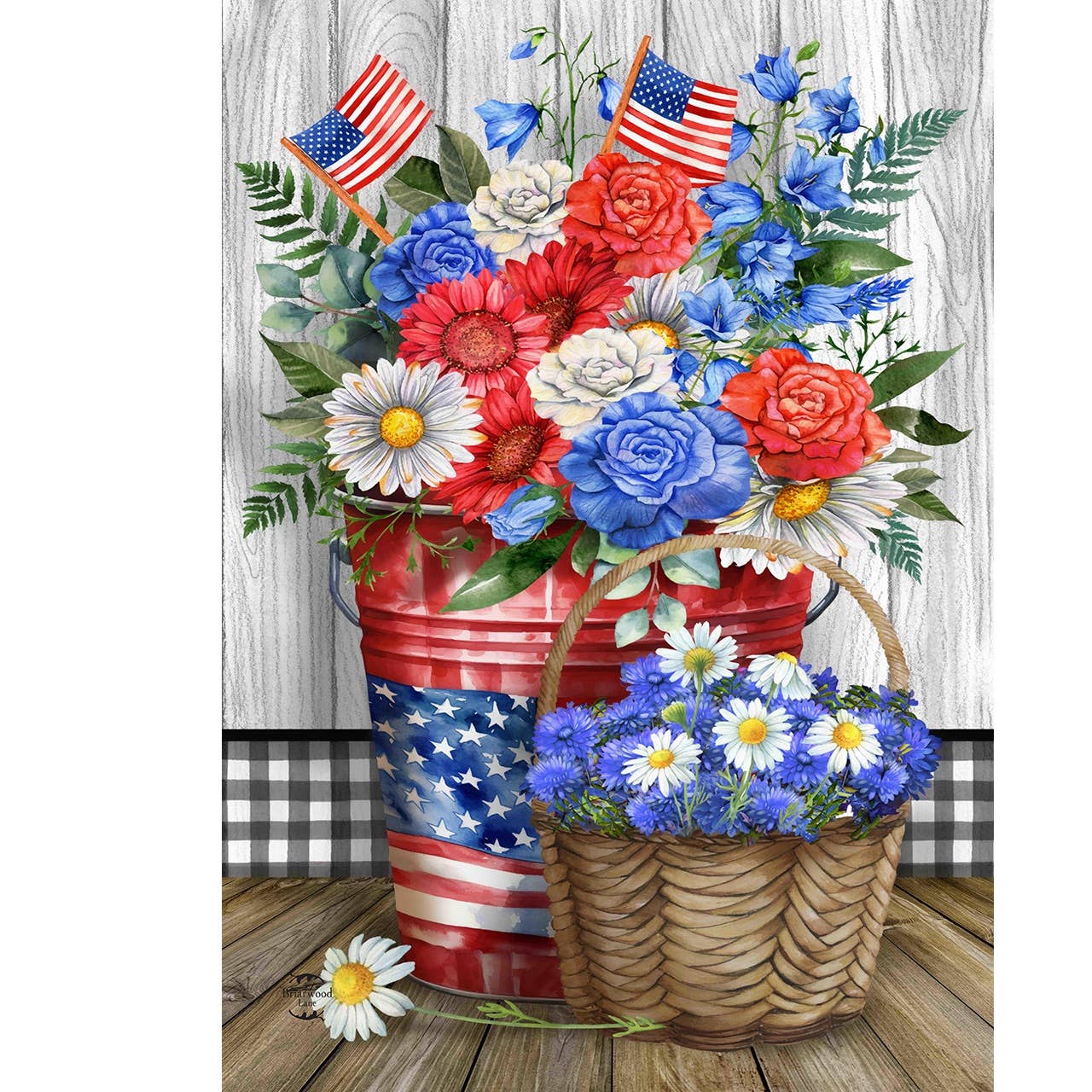 Red White and Beautiful Garden Flag