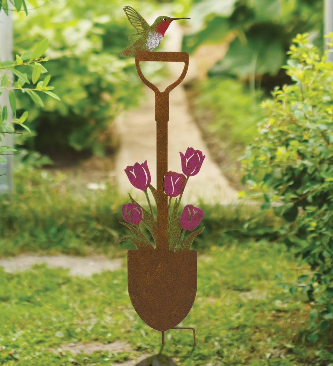 Rustic Shovel Stake - Tulip
