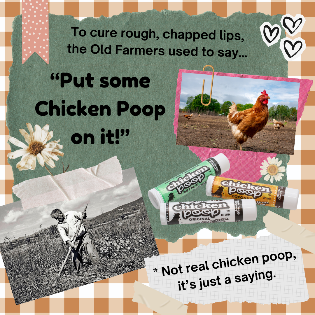Chicken Poop® MINT Lip Balm, All Natural *1 Tube*