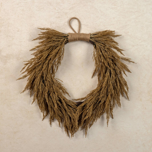22" DARK GOLD WHEAT WREATH