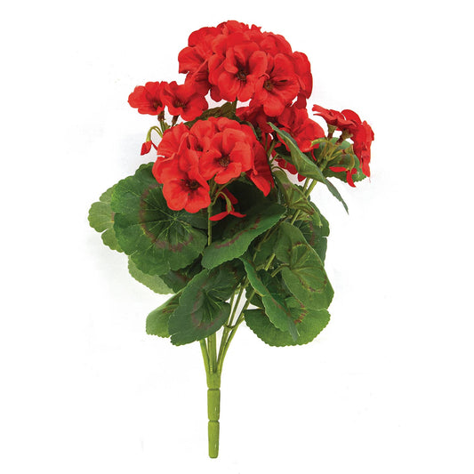 Mini Red Geranium Bush - 12.5"