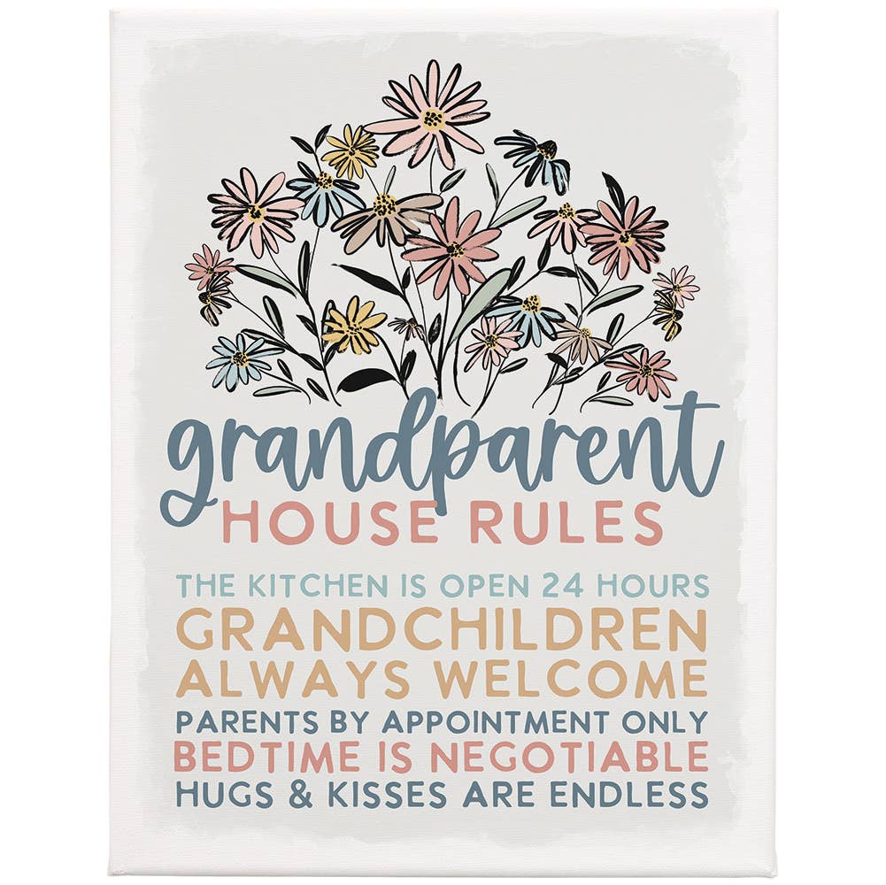 Grandparent Rules - Wrapped Canvas