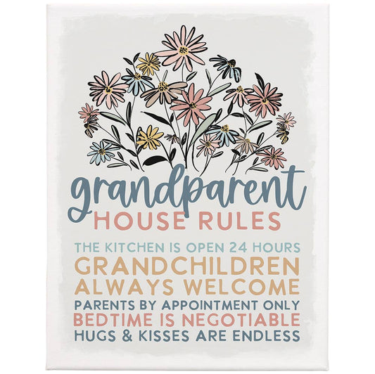 Grandparent Rules - Wrapped Canvas
