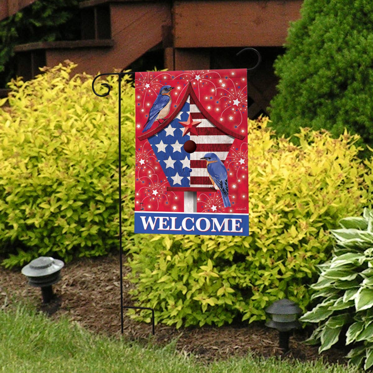 American Bluebirds Summer Garden Flag 18" x 12.5"