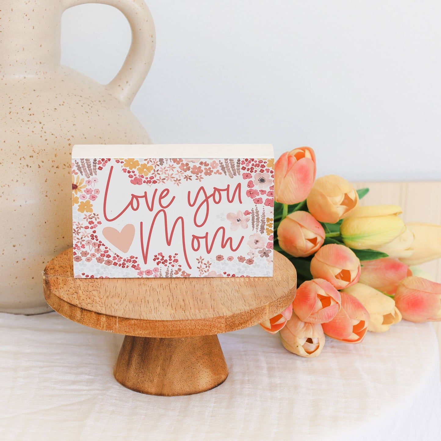 Love You Mom Floral - Small Talk Rectangle
