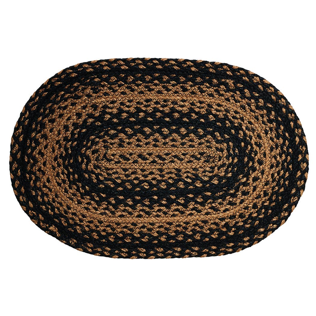 Ebony Jute Braided Area Rug BR-180