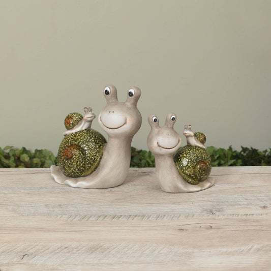 S/2 Terracotta Stacking Snails