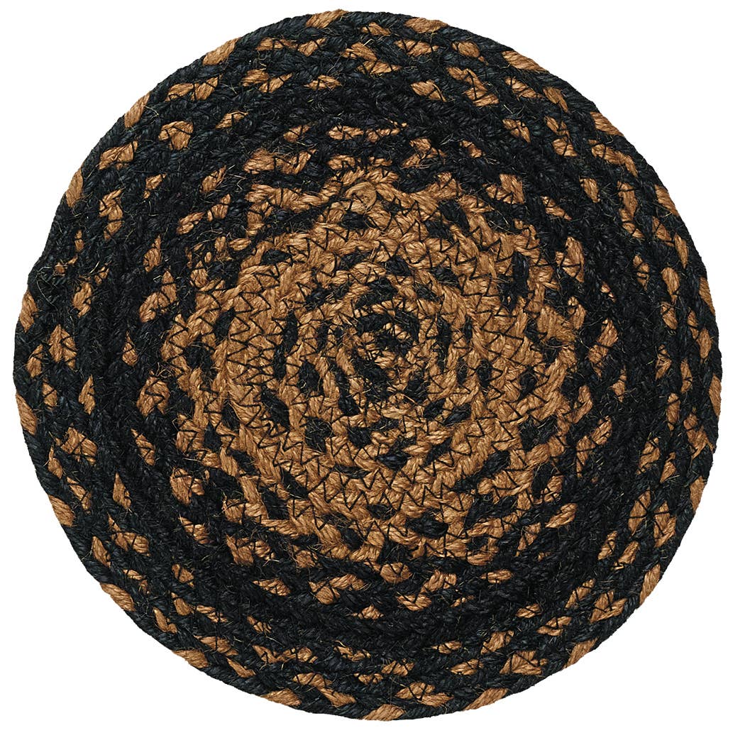 Ebony Jute Braided Area Rug BR-180
