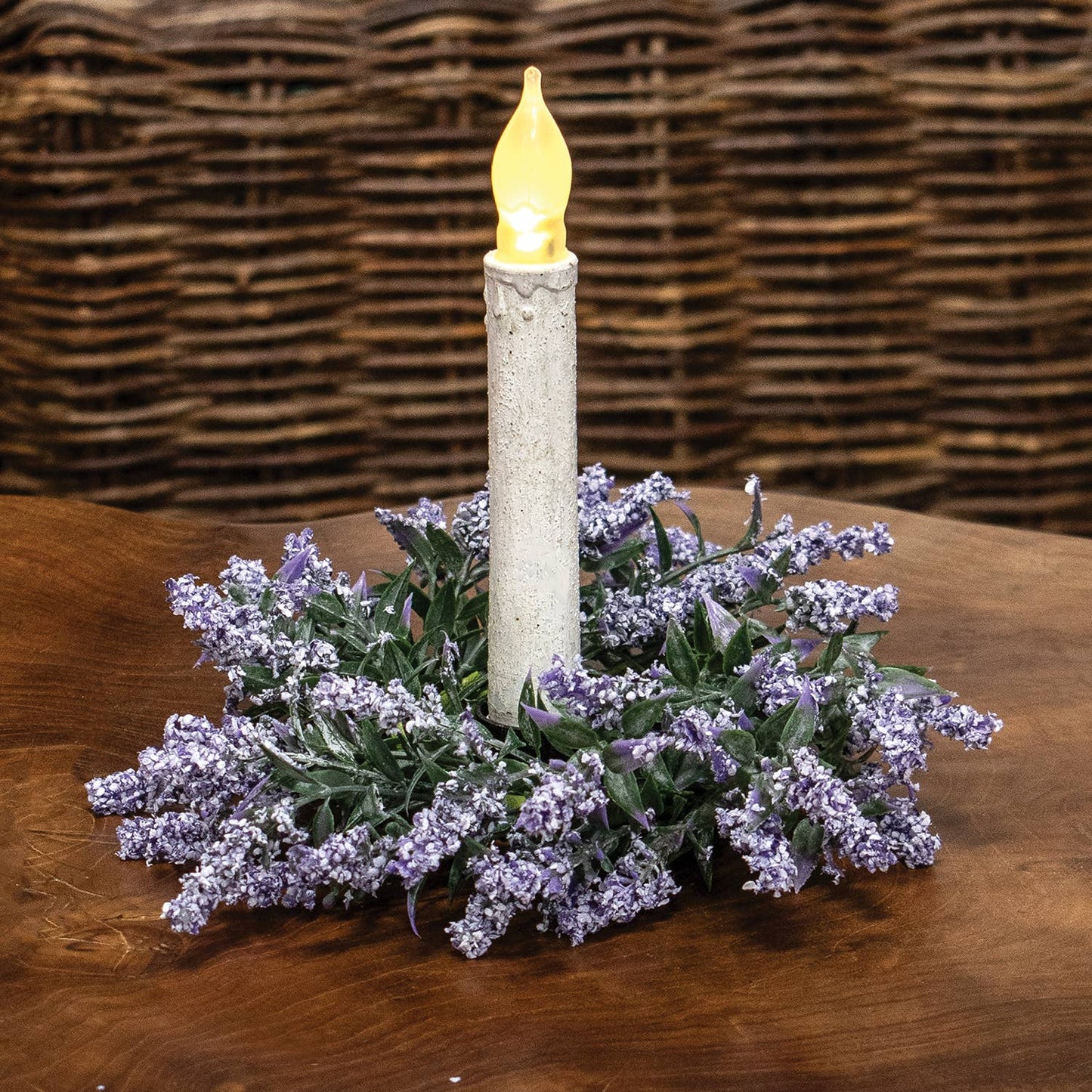 Lavender Blossoms Candle Ring - 2.5"