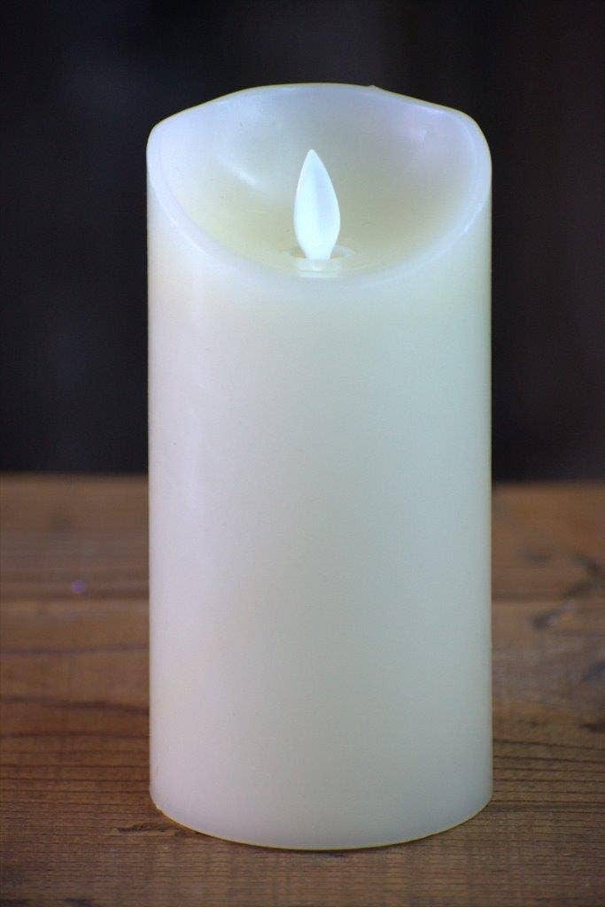 Cream Non Drip Moving Flame LED Candle 3in by 6in