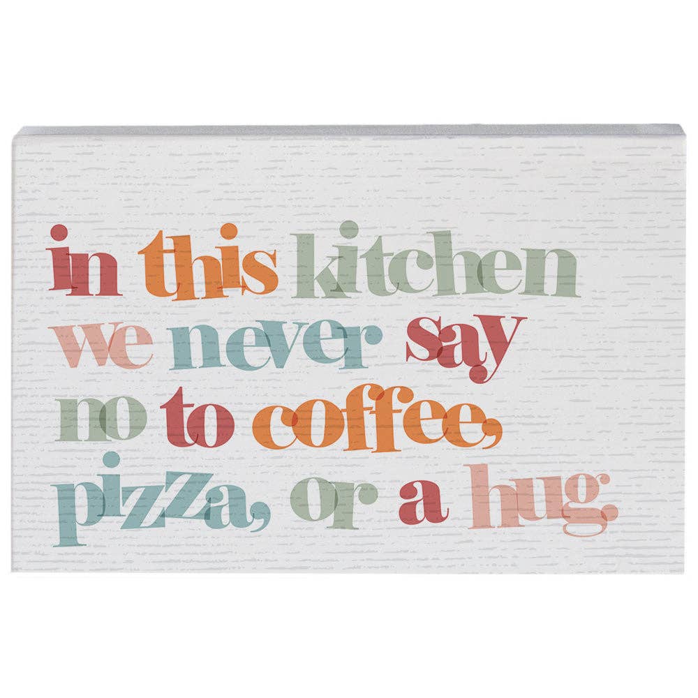 Coffee Pizza Hug - Small Talk Rectangle