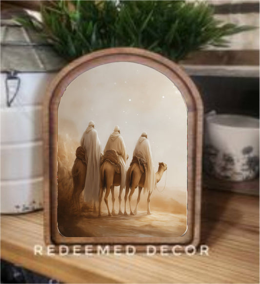 Arch Top Wise Men Framed Art