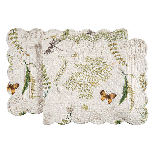 Althea Green Garden Botanical Table Runner