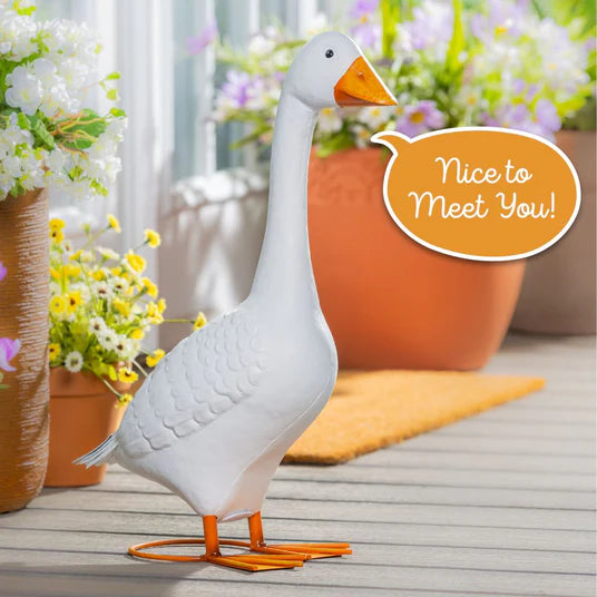 Giddy The Goose, Metal Porch Statue, 21"H